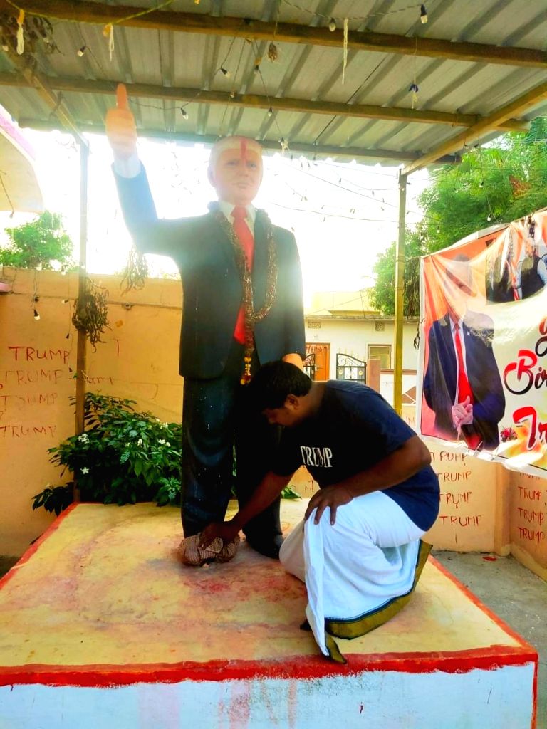 trumps die hard devotee in telangana dies of cardiac arrest