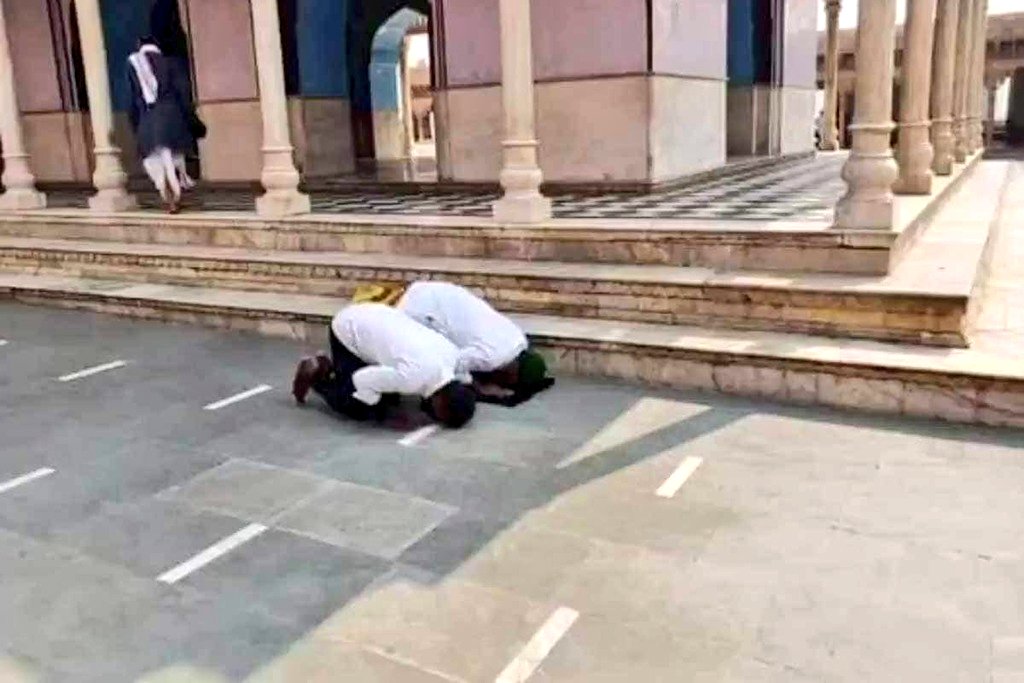Two men offered namaz in temple in Mathura