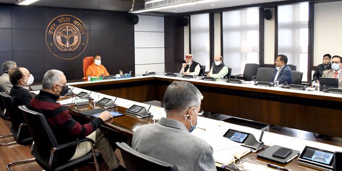 Yogi holds meeting over new strain of COVID scare CM Office GoUP Photo