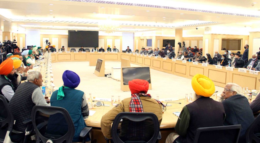 Farmers Protest Meeting Agri Minister And Farmers Jan 15