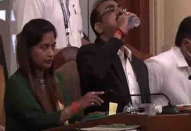 BMC officer sips sanitizer instead of water