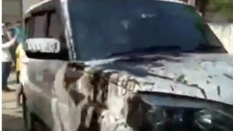 BJP MLAs car attacked in Muzaffarnagar