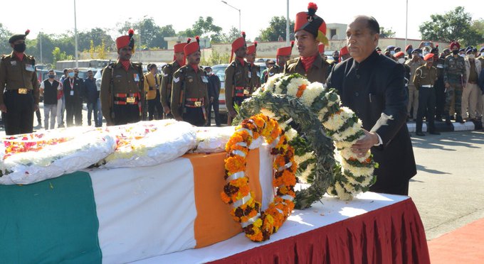 Jairam Thakur pays tribute to Lance Naik Vivek