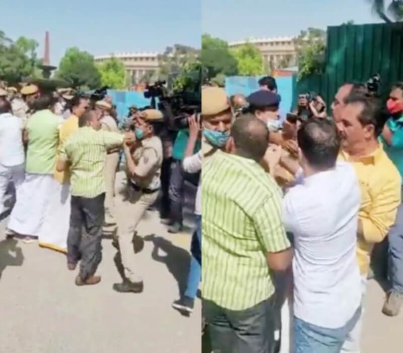 Kerala Cong MPs accuse Delhi police of 'manhandling' them (1)