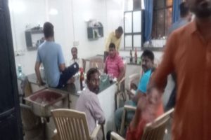 Party inside postmortem house