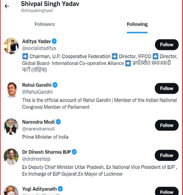 Shivpal Yadav follows PM Narendra Modi (1)