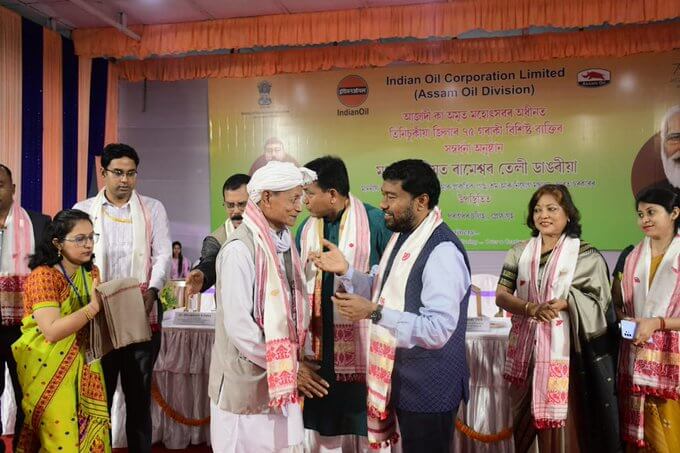 Union Minister Rameswar Teli taking part in IOC event