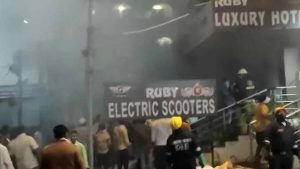 fire in ruby electric scooter Secunderabad