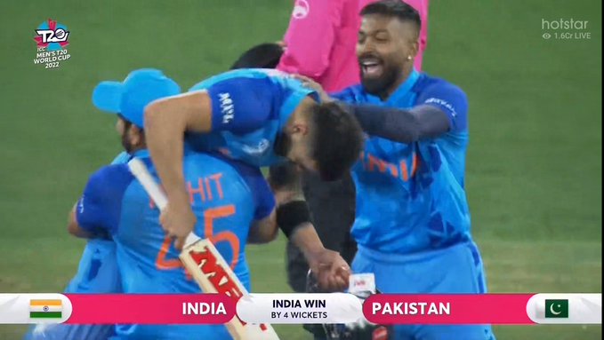 Rohit picks Virat oh Shoulder