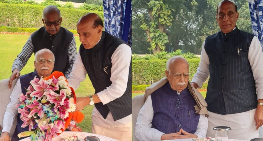 Rajnath Singh visits LK Advani's house wishes him on his 95th bday 3 (1)