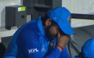 Rohit Sharma in tears after India loses to England in Semis of T20 WC