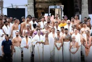 Indian cricketer visited temple in Thiruvananthapuram