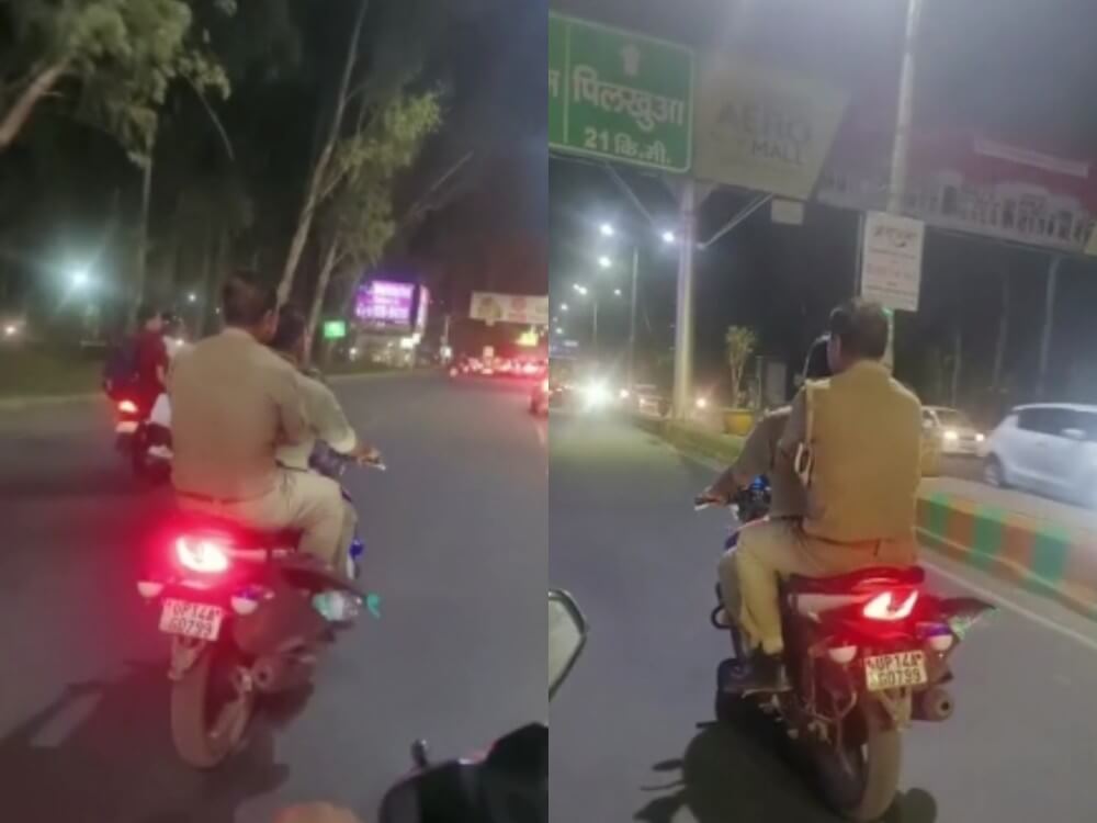 Ghaziabad Policemen Without Helmet (1) (2)