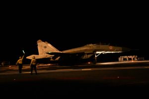 MiG29K makes night landing on INS Vikrant