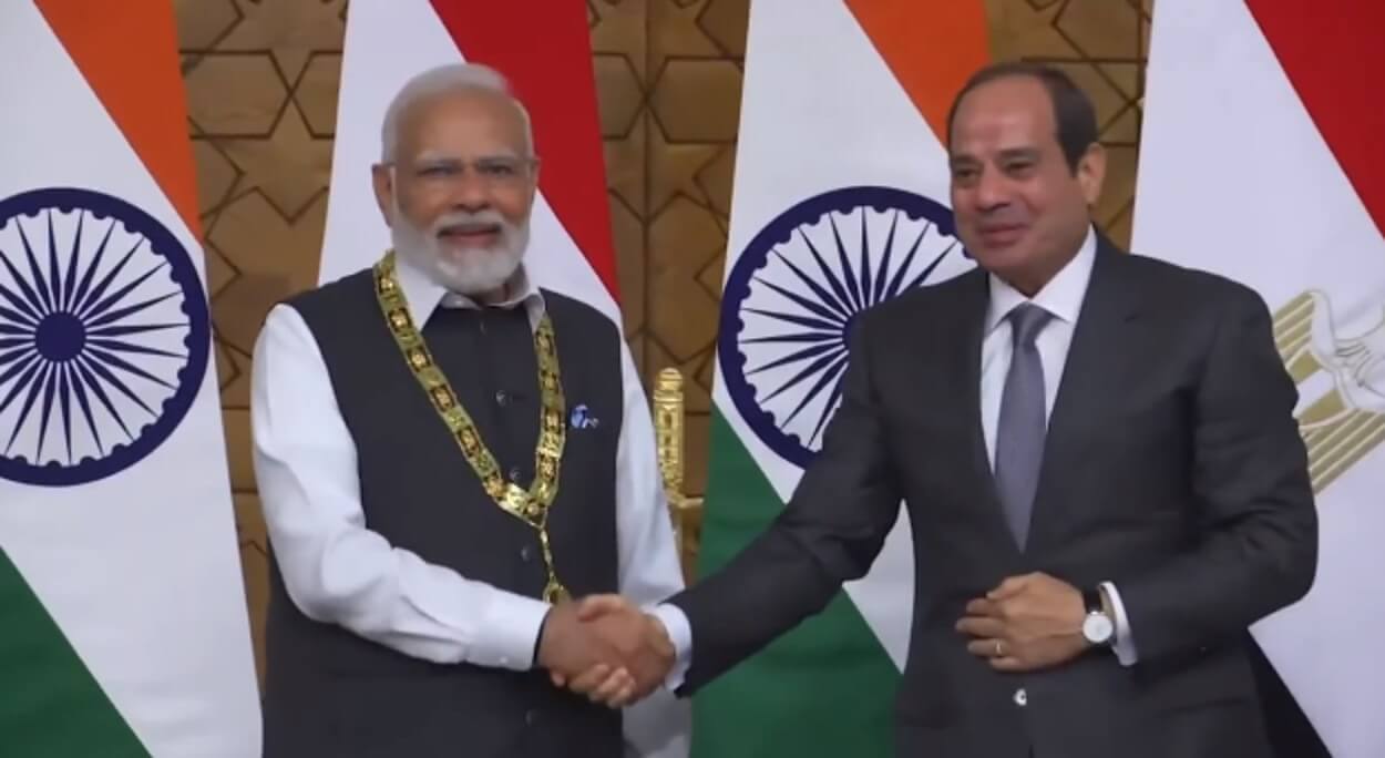 PM Modi gets Egypt's highest honor, President Sisi gives Order of the Nile (1)