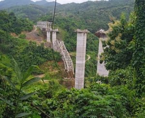 underconstruction railway bridge collapses in Mizoram (1)