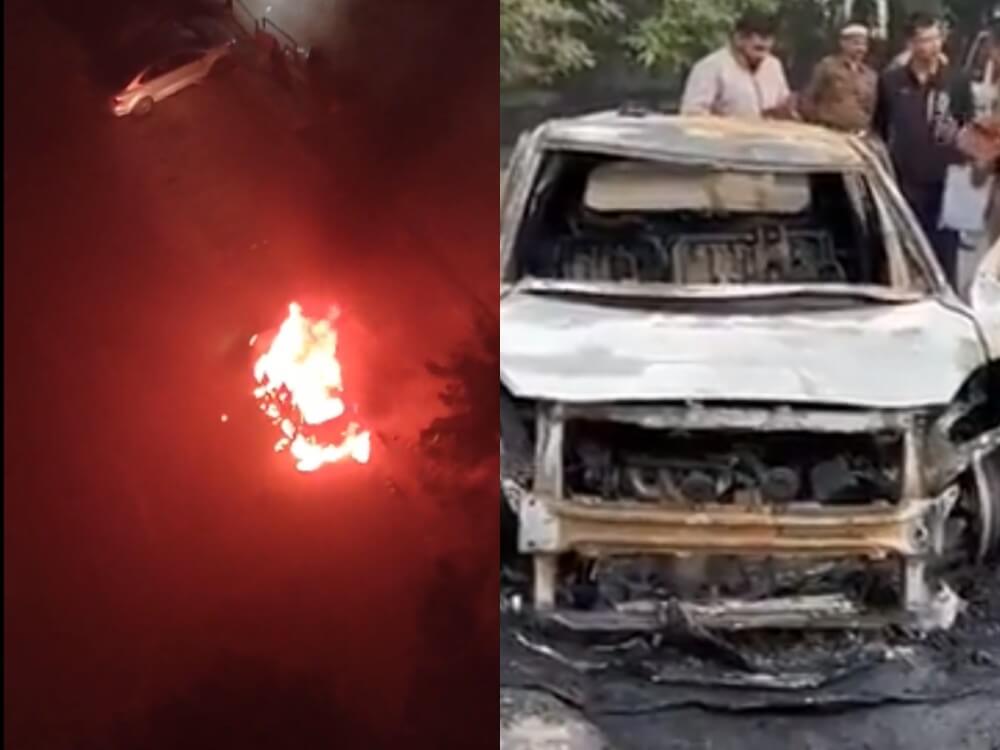 Noida me car me lagi aag do kii maut (1) (1)