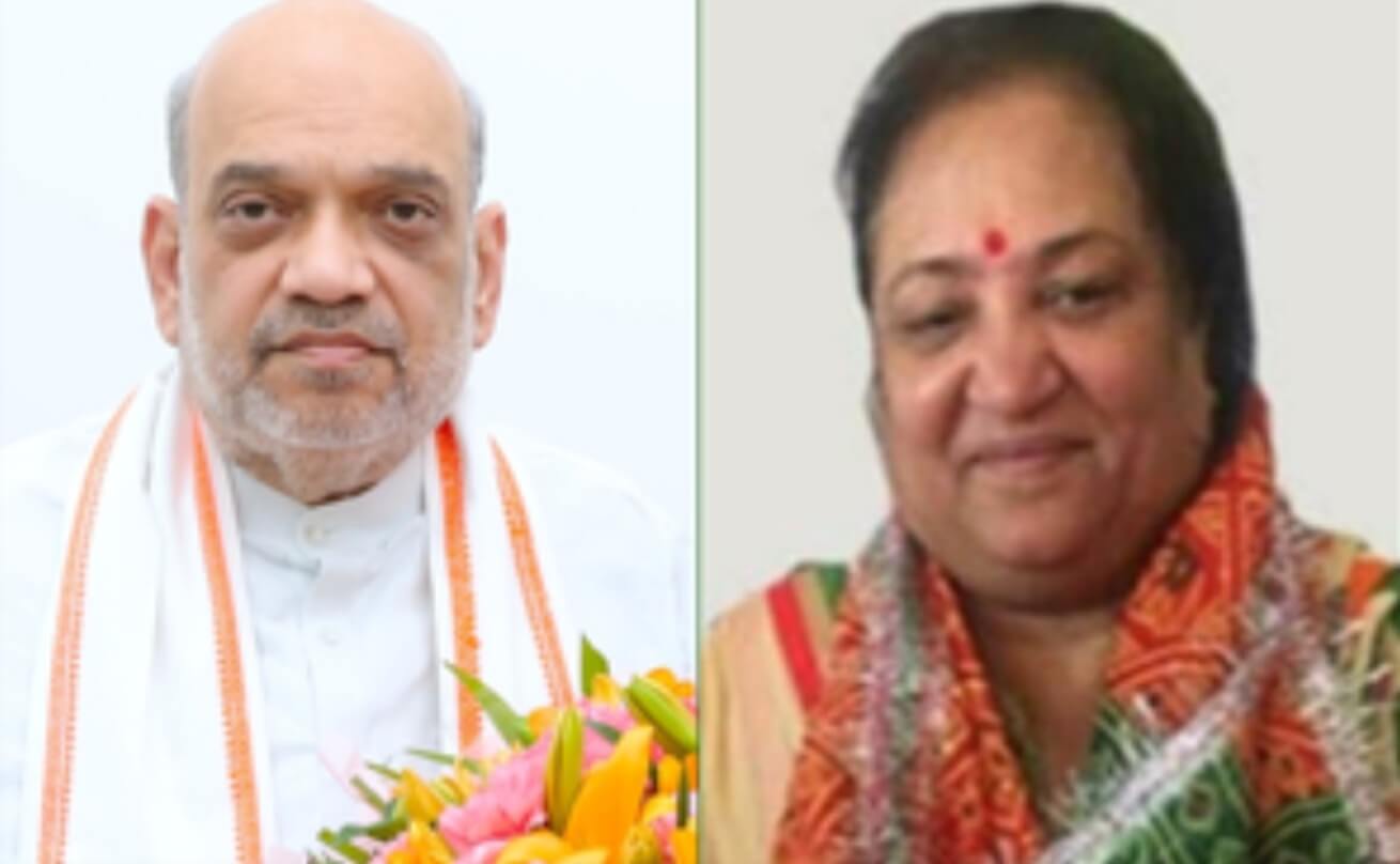 अमित शाह और सोनल पटेल (फोटो: आईएएनएस)