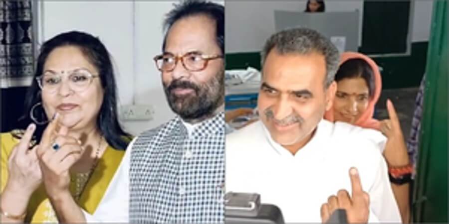 Sanjeev Balyan casts vote (1)