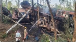two goods train collide in Sahibganj in Jharkhand (1) (1)