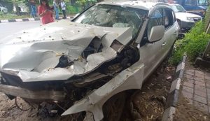 Audi car runs over people in Vasant Vihar Delhi IANS (1)