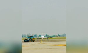 Noida airport flight lands 2 (1)