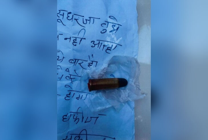 builder gets threat message with bullet 2 (1)