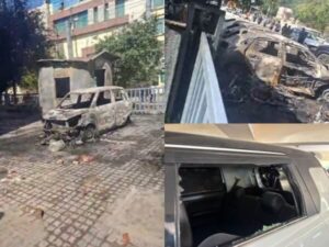 protest violent in Noida 2