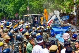 Bulldozer Action in Lucknow
