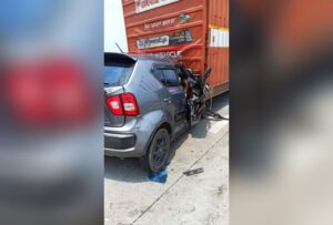 Car Collides with Truck