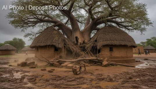 Tree falls on mud house Bihar AI Photo Depositphotos_886536908_XL (1) (1) (1)