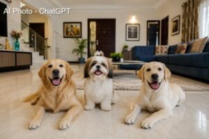 three dogs