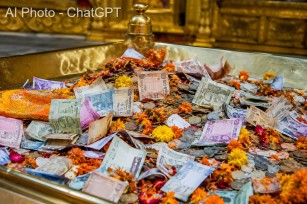 Offerings in temple