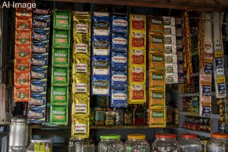 tobacco gutka Colourful Sachet Wall in a Busy Shop (1) (1) (1)