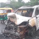 Fire in Moving Car