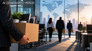 Corporate Departure with Boxed Belongings (1)