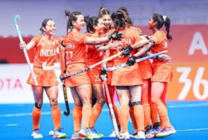 INDIAN HOCKEY TEAM CELEBRATES AFTER DEFEATING CHINA DURING ASIAN GAMES 2026