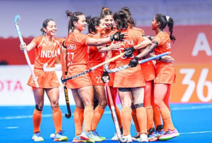 INDIAN HOCKEY TEAM CELEBRATES AFTER DEFEATING CHINA DURING ASIAN GAMES 2026