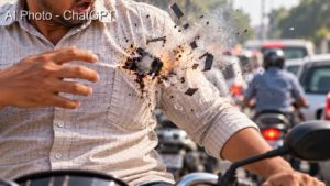 Motorcycle Pocket Phone Explosion (1)